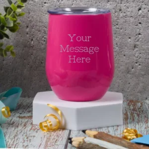 Swig - 12oz Stemless Wine Cup Berry with Custom Engraving