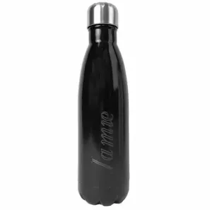 Water Bottle - 16oz Stainless Steel - Black