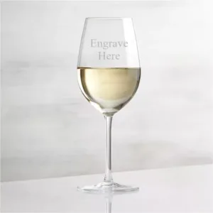 Engraved White Wine Glass 12oz