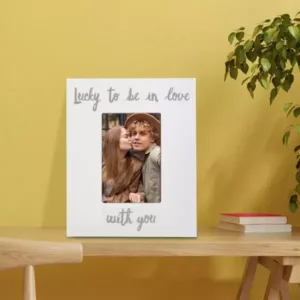Lucky To Be In Love With You Engraved Photo Frame