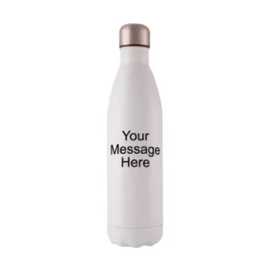 Custom 750ml Vacuum Bottle - White