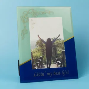 Glass Picture Frame with Custom Engraving