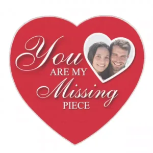 Custom Missing Piece Photo Heart Puzzle