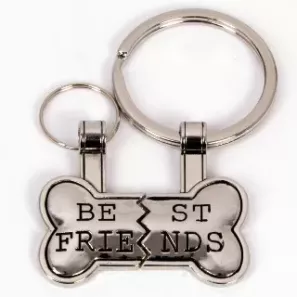 Break-away Pet Tag Keychain Set with Custom Engraving