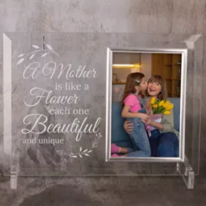 Mom is Like a Flower Glass Photo Frame