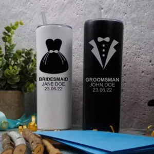 Wedding Dress and Tuxedo Customized Tumbler Set
