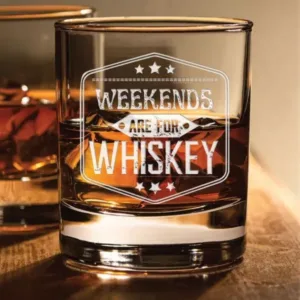 Weekends are for Whiskey Heavy Base Rocks Glass 11oz