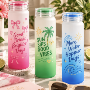 Frosted Ombre Glass Bottle