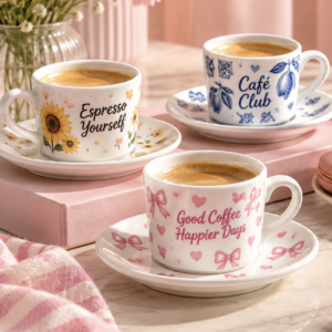 5oz Espresso Cup and Saucer Sublimation Cup
